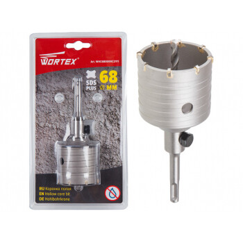 Коронка полая по бетону SDS+ d68мм WORTEX