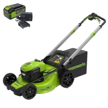 Аккумуляторная газонокосилка Greenworks GD40LM48SPK4 40В (в комплекте АКБ + ЗУ)