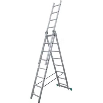 Лестница алюм. 3-х секц. 201/474/214см 3х8 ступ., 9,9кг PRO STARTUL (ST9944-08)