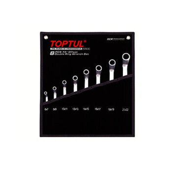 Набор ключей накидных 6-32мм 12шт (черное полотно) TOPTUL (GPAI1202)