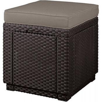 Стул уличный Keter Cube (Куб с подушкой), коричневый