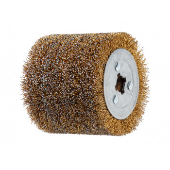 Щетка стальная с латунным покрытием 100х120 мм 0,5 мм WORTEX