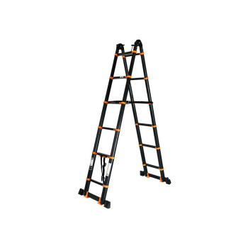 Лестница телескопическая 2-х секц. алюм. 210/420см, 2х5 ступ. 14,8кг BLACK LINE STARTUL (ST9932-042)