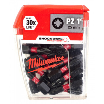 Бита ударная MILWAUKEE SHOCKWAVE PZ1 25 мм (25 шт.)