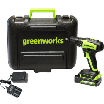 Аккумуляторная дрель-шуруповерт Greenworks GD24DD35K2 24В (в комплекте АКБ+ЗУ)