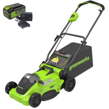 Аккумуляторная газонокосилка Greenworks GD40LM16XK4 40V (АКБ+ЗУ)