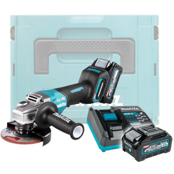 Аккум. углошлифмашина MAKITA XGT GA013GM201 в чемодане (2 АКБ 4Ач + ЗУ)