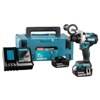 Аккумуляторная дрель-шуруповерт MAKITA LXT DDF 486 RTJ в чемодане