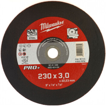 Диск отрезной по металлу 230 мм/3мм MILWAUKEE SC 41/230