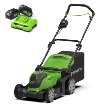 Аккумуляторная газонокосилка Greenworks G24X2LM41K2X 2x24В (в комплекте 2АКБ + Двойное ЗУ)