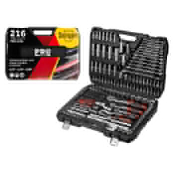 Набор инструментов 1/4", 1/2", 3/8" 6 граней 216 предметов PRO STARTUL Stuttgart (PRO-216S)