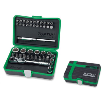 Набор головок MINI 1/4" 6 граней 45 предметов TOPTUL (GADW4501)