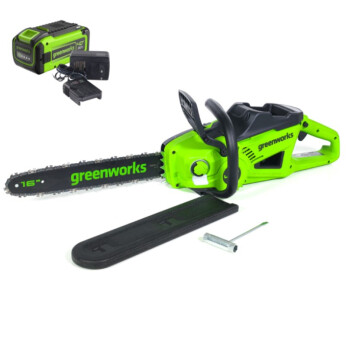 Пила цепная аккумуляторная GREENWORKS GD40CS20XK8 40В (АКБ 8Ач + ЗУ)