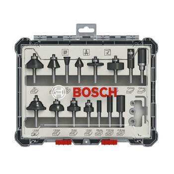 Набор фрез по дереву смешанный 15 предметов BOSCH (2607017471)