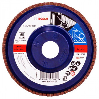 Круг лепестковый Bosch 115мм K60 Best for Meta