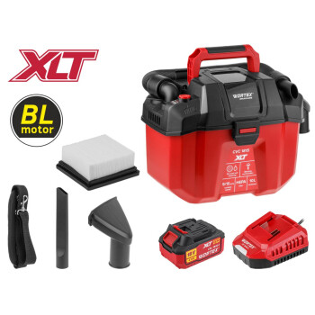 Аккумуляторный строительный пылесос WORTEX CVC 1815 в кор. ALL1 XLT SET (АКБ 4Ач + ЗУ)