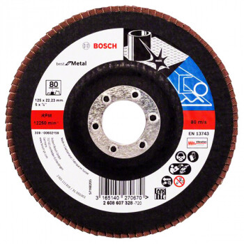 Круг лепестковый Bosch 125мм K80 Best for Metal