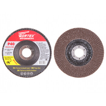 Круг лепестковый 125х22мм P40 конич. WORTEX