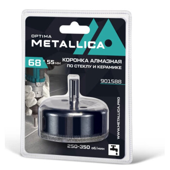 Коронка алмазная METALLICA Optima  68x55 мм, #80, по стеклу, плитке