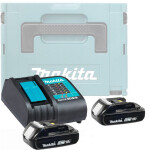 Комплект Makita (АКБ LXT 18.0 В BL1815N 2 шт. + ЗУ DC18SD) в кейсе MakPac