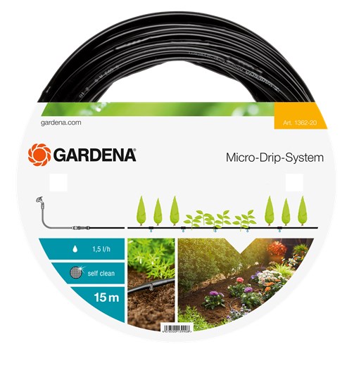 Шланг капельный 4,6мм, 15 м для наземной прокладки без фитингов Шланг капельный 4,6мм, 15 м для наземной прокладки без фитингов