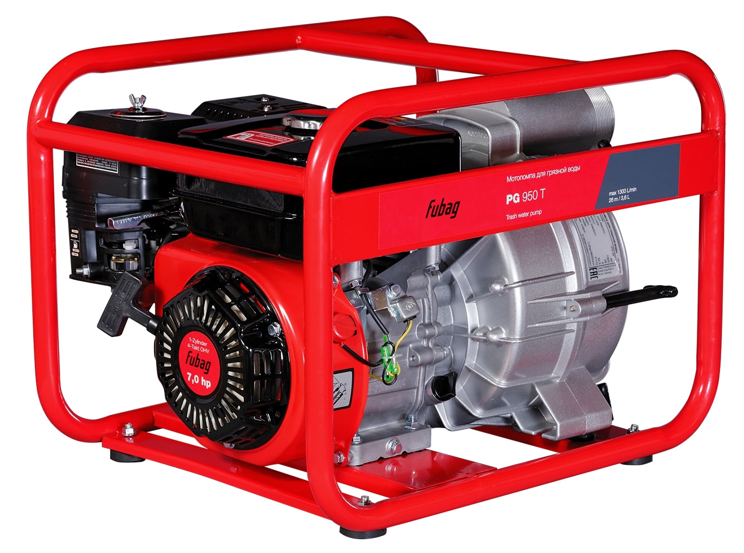 Мотопомпа для сильнозагрязненной воды FUBAG PG 950T