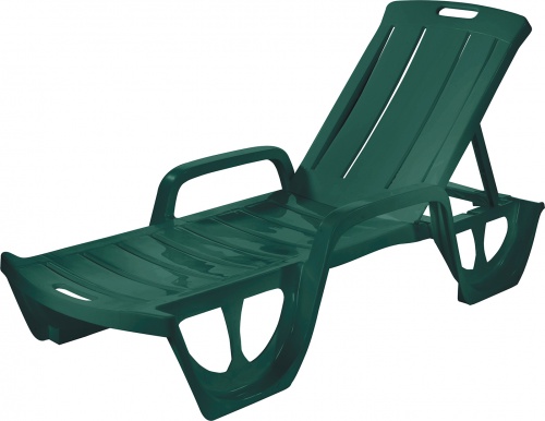 Пластиковый шезлонг Keter Florida (Флорида), цвет темно-зеленый