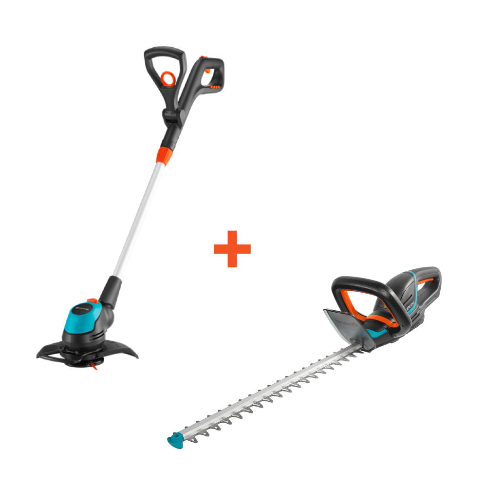 Комплект Gardena - Ножницы аккумуляторные Gardena ComfortCut Li-18/50 + Триммер аккумуляторный Gardena EasyCut Li-18/23 Комплект Gardena - Ножницы аккумуляторные Gardena ComfortCut Li-18/50 + Триммер аккумуляторный Gardena EasyCut Li-18/23