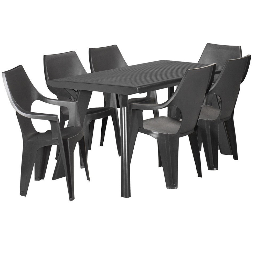 Стул пластиковый Keter Dante Low Back (графит)