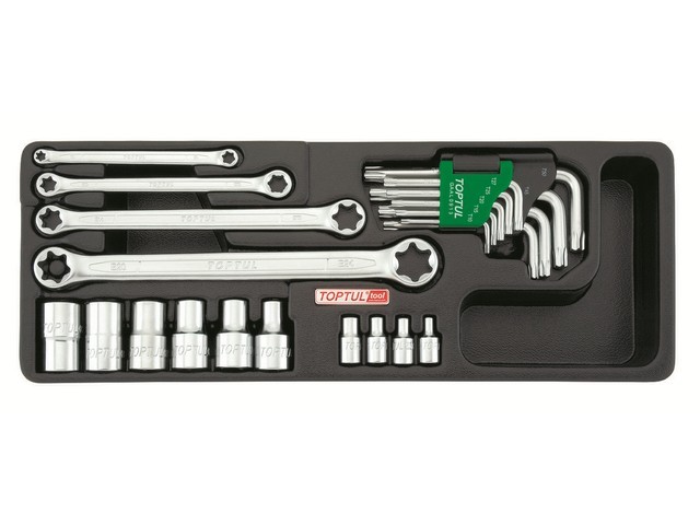 Набор-сет головок и ключей 23пр. 434х176мм TOPTUL (GAAT2302) Набор-сет головок и ключей 23пр. 434х176мм TOPTUL (GAAT2302)