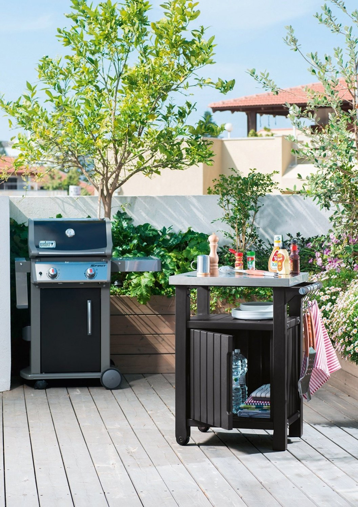 Столик для гриля Keter Unity Storage Buffet (Юнити Сторэйдж Баффет), коричневый