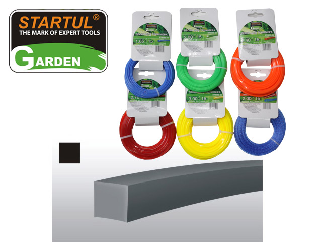 Леска ф 2.7 мм х 15 м квадратн. сеч. STARTUL GARDEN Леска ф 2.7 мм х 15 м квадратн. сеч. STARTUL GARDEN