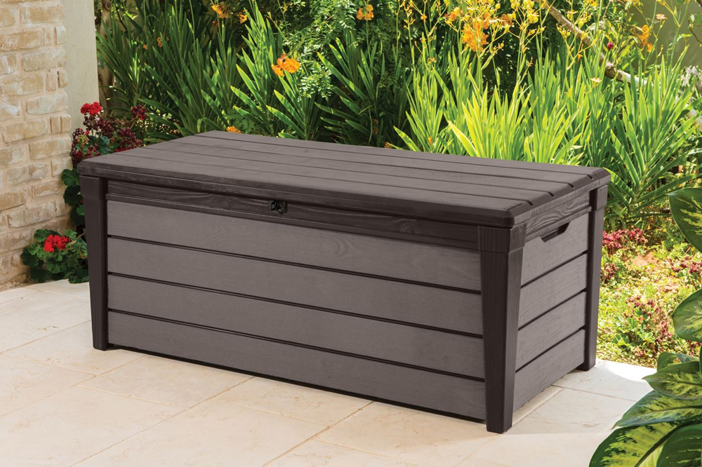 Скамья-сундук пластиковая уличная Keter HUDSON BRUSHED BENCH