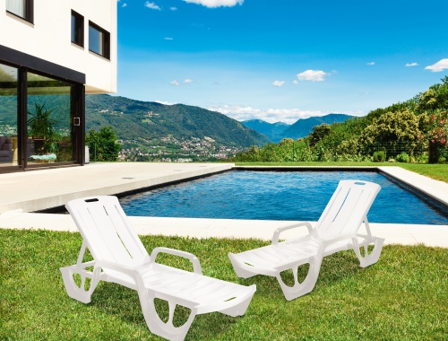 Пластиковый шезлонг Keter Florida (Флорида), цвет темно-зеленый