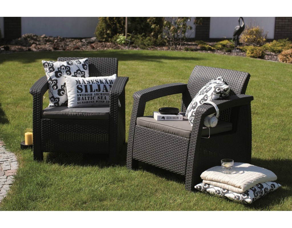Комплект мебели KETER Corfu Duo Set, бежевый