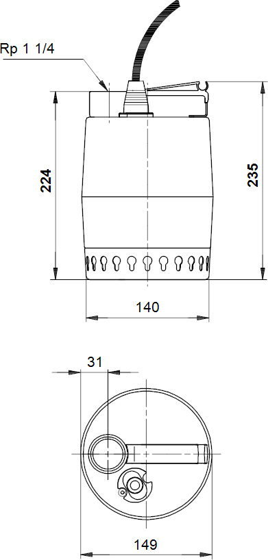 Погружной насос Grundfos Unilift KP 350 M 1