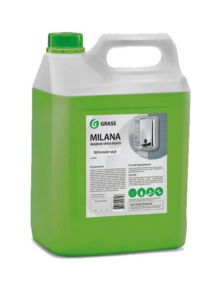 Мыло жидкое для рук GraSS "Milana" (зеленый чай), 5 кг Мыло жидкое для рук GraSS "Milana" (зеленый чай), 5 кг