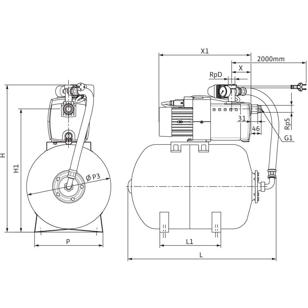Станция водоснабжения Wilo HiMulti 3H 50-25
